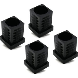 Design61 4 x Threaded Plugs Square Tube Plugs 25 x 25 mm Wall Thickness 1-2 mm with M10 Internal Thread