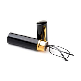 Newbee Fashion - Tube Readers Easy Compact On The Go Small Compact Pen Clip Portable Aluminum Hard Case Classic Spring Hinges Create Your Own Pack