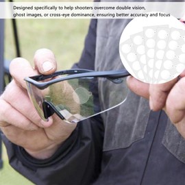 LUAATT 80 Pieces 20mm Semi-Transparent Dot Patch for Shooting Glasses,Essential Accessories to Overcome Cross-Eye Dominance and Improve Accuracy