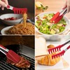 3 Pack Silicone Tongs for Cooking,Maywe Tanso 9 Inch Cooking