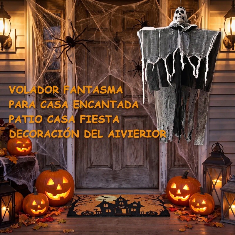 RICUVED - 2pcs Esqueletos Fantasma Colgante Halloween Decoración Y Luz