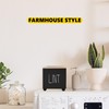 Farmhouse Wooden Lint Holder with Lid - Dryer Lint Trash