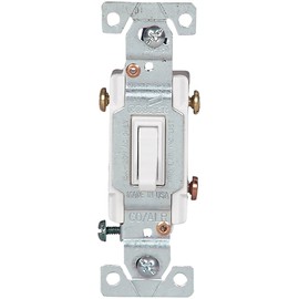 Eaton 5223-7W-SP-L 15-Amp Standard Grade Copper/Aluminum 3-Way Toggle Switch, White