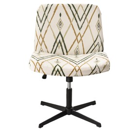 Floral Office Chair Covers Without Armrest Criss Cross Swivel Chair Cover Wide Back Office Chair Slipcovers