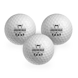 DV DESIGN 3 x Golf Balls - Groomsman Birthday Joke Funny Golfing Golfer Fan Club Sport Wedding Marriage Groomsmen Friend Men Boys Ball Gift #GB0034