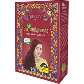 Polvo de henna Kangana Burgundy, Burgundy, 1.8 Ounces