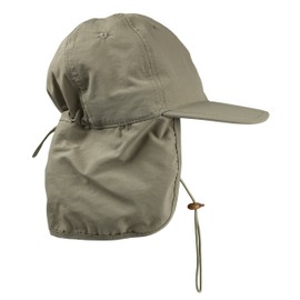 N'Ice Caps Kids SPF 50+ UV Protection Long Neck Cover Adjustable Sun Hat (Tan, 54cm (21.25") / 3-4yrs)