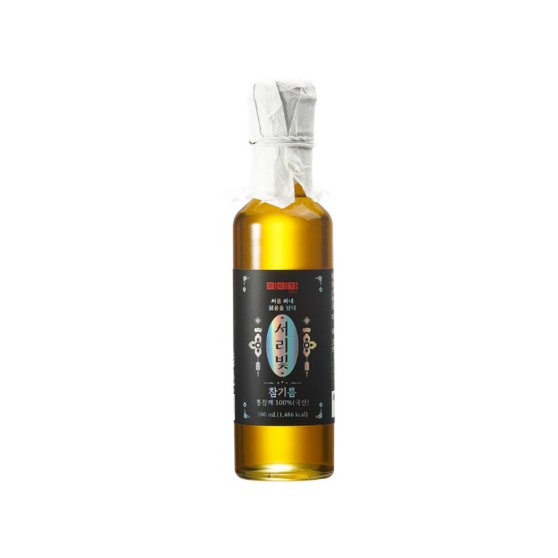 이이가 서리빛 참기름180ml(국산 통깨 100%) Iiga Frosty Light Sesame Oil