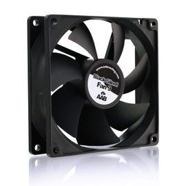 AABCOOLING Black Silent Fan 9 - Silent and Efficient 92mm Fan with 4 Anti-vibration Pads, PC Fan, Computer Fan, 12V, CPU Fan, Quiet Fan 21 dB(A), 44.7 CFM, 1700 RPM