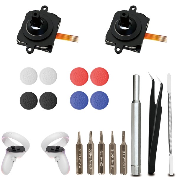 2 Pack Joystick Replacement Kit for Oculus Quest 2 Controller,