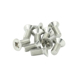 M3 (3mm x 10mm Inc Head) Pozi Countersunk Machine Screws - A2 Grade Stainless Steel (Pack of 20)
