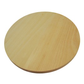 Wooden World Round Wood Cutting Board, Beech Wood, Diameter 25cm, Thickness 18mm, 10 Inches, Brown