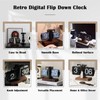 VBESTLIFE Retro Digital Flip Down Clock, Battery Powered Internal Gear