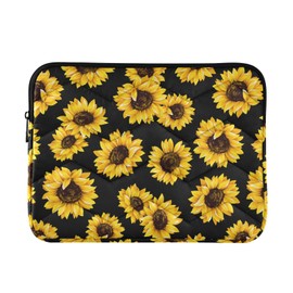 Sletend Sunflower Floral Laptop Sleeve 13 inch Cute Laptop Bag 14 inch Waterproof Computer Bag for Women Laptop Accessories Computer Cover Bag for Tablet Men, A06D24018