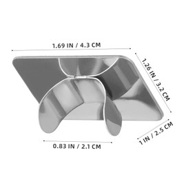 NUOBESTY 2pcs Professional Nail Art Palette Stainless Steel Pallet Manicure Nail Art Ring Mixing Plate for Colours