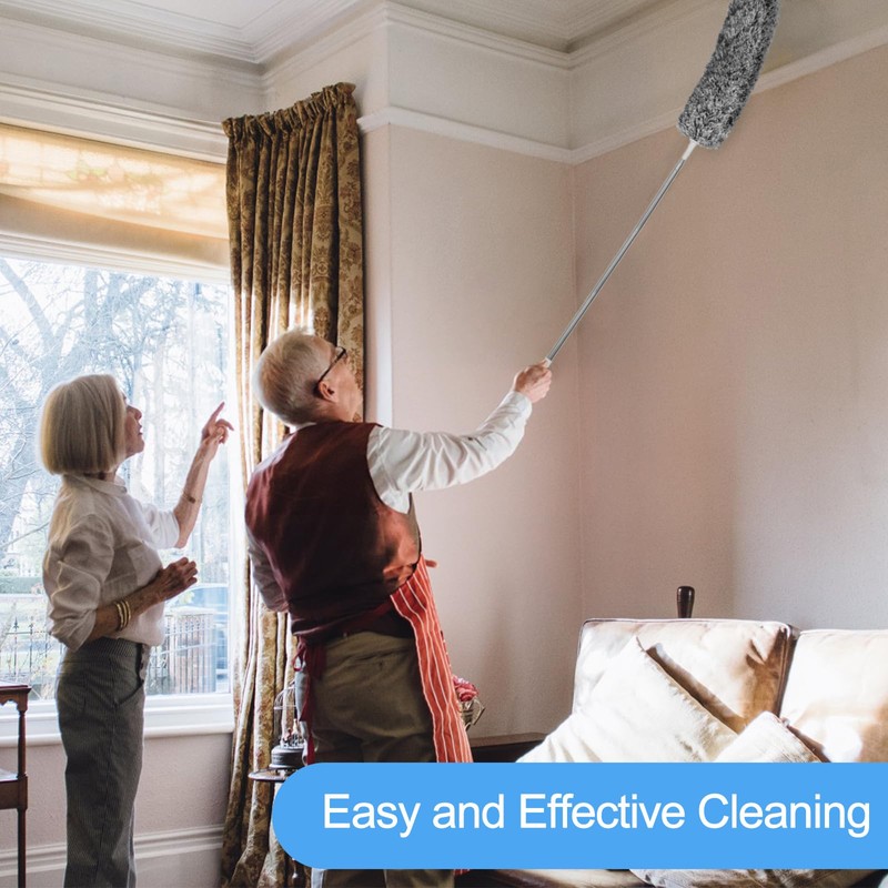 Duster for Cleaning 5-in-1 Kit, 100 Inches Duster with Extension
