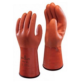 Showa Best 460L 460 Insulated 12" PVC Coated Gloves, Fleece, Large, Red (Pack of 12)