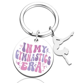 UVIBEW Gymnastics Gifts for Girls 10-12 Gymnast Keychain Gymnastics Accessories for Girls Birthday Party Decorations for Teen Girl Gymnastic Team Gifts for Women Coach Daughter Friend