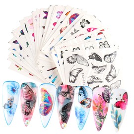 Vaguelly Water Decal Nail Art Stickers Kit Women Nail Sticker Art Watercolor Decals Fashionable and Easy DIY