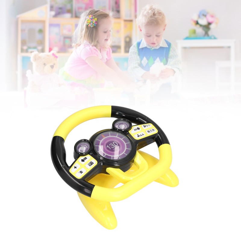 Children Kids Driving Simulation Steering Wheel Early Childhood Educational ToysYellow