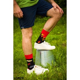 TODO Colours Christmas Socks for Men and Women, Funny Christmas Socks, Fire brigade socks, 39-42