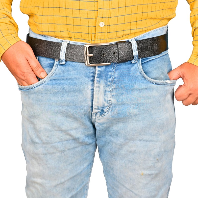 UMTI® Gürtel Herren Ledergürtel aus Büffelleder für Männer 25- (23A)
