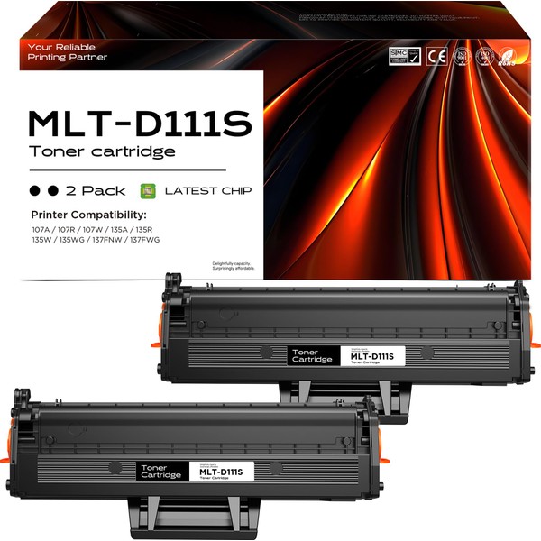 (with CHIP) MLT-D111S Toner Cartridges Compatible Replacement for MLT-D111S D111S