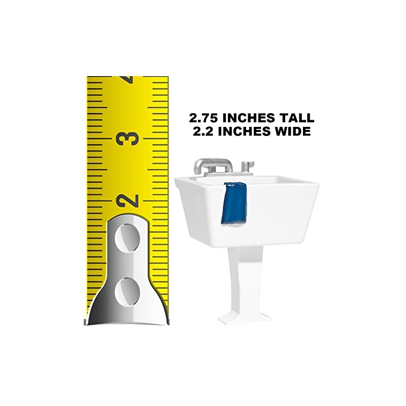 Hardcore Toilet and Sink Accessory Set for Wrestling Action Figures