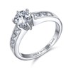 Personalize 2CT AAA CZ Cubic Zirconia 6 Prong Round Brilliant