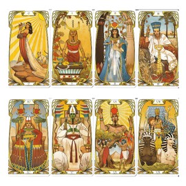 Egyptian Art Nouveau Tarot [Tarot Divination Instructions Included] [Genuine Lo Scarabeo Product]