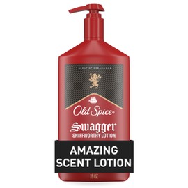Old Spice Hand, Face & Body Lotion for Men, 24/7 Lightweight Moisturization with Amazing Scent, Instant Absorption, For All Skin Types, Swagger with Cedarwood Scent, 16 oz