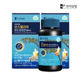 Hanmi Corporation Boswellia Chondroitin Plus 1,000mg x 60 tablets 60g, 2 units / 한미양행 보스웰리아 콘드로이친 플러스 1,000mg x 60정 60g, 2개