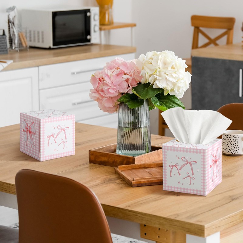 Fourluoo 12 Pack Spring Facial Tissues Cube Face Boxes 600