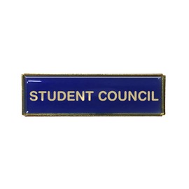 Capricornone Student Council Pack of Ten Rectangle School Badges (Blue)