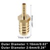 X AUTOHAUX 2 Pcs 16mm -6mm Straight Shaped Barb Brass