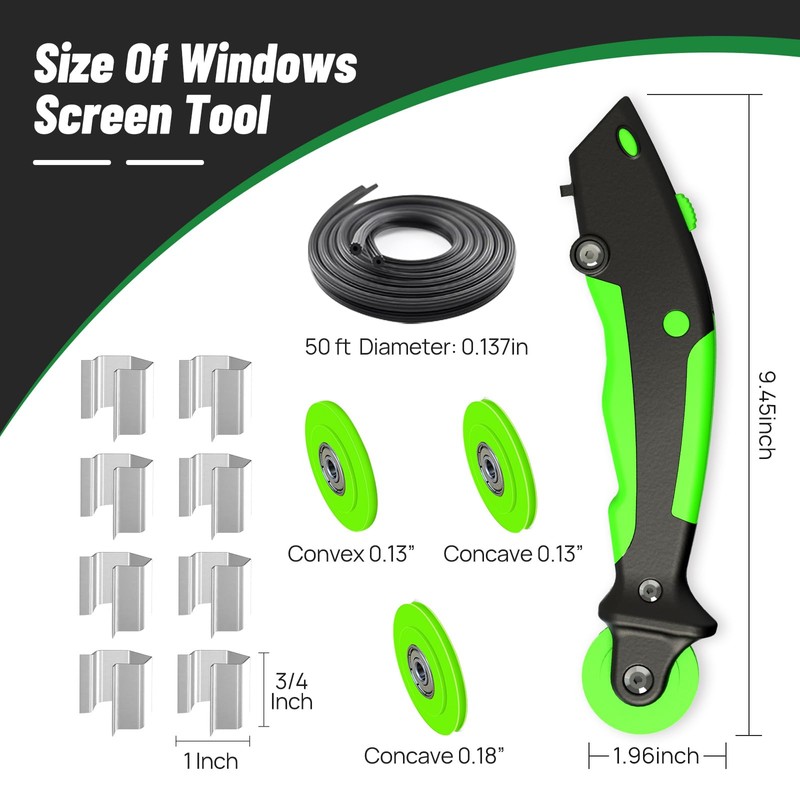 King&Charles Window Screen Replacement,Versatile Window Screen Door Kit