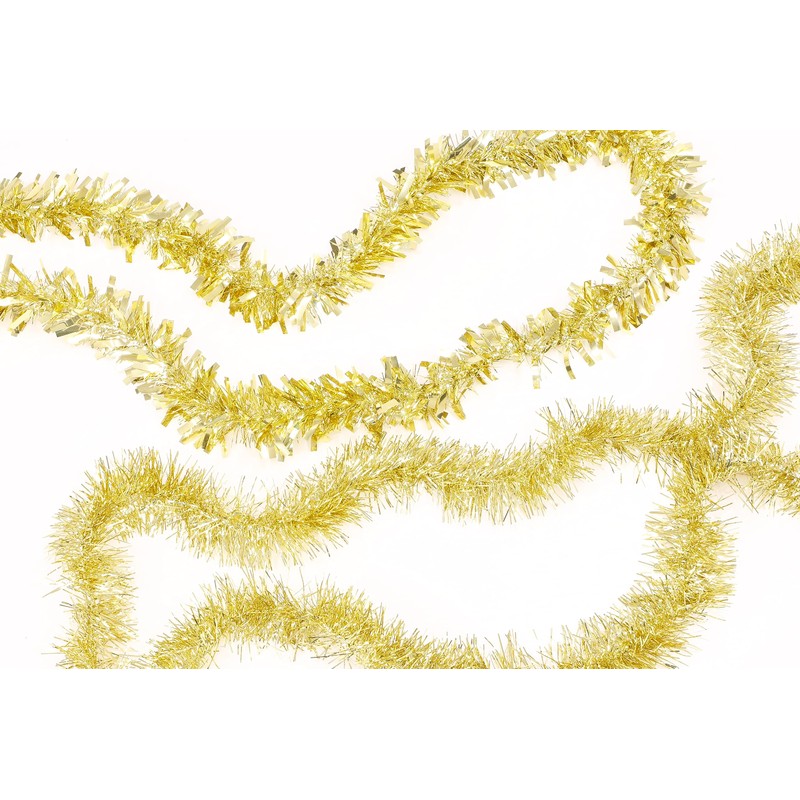 Toyland® 6.6ft (2m) Fine Gold Tinsel Garland - Traditional Christmas