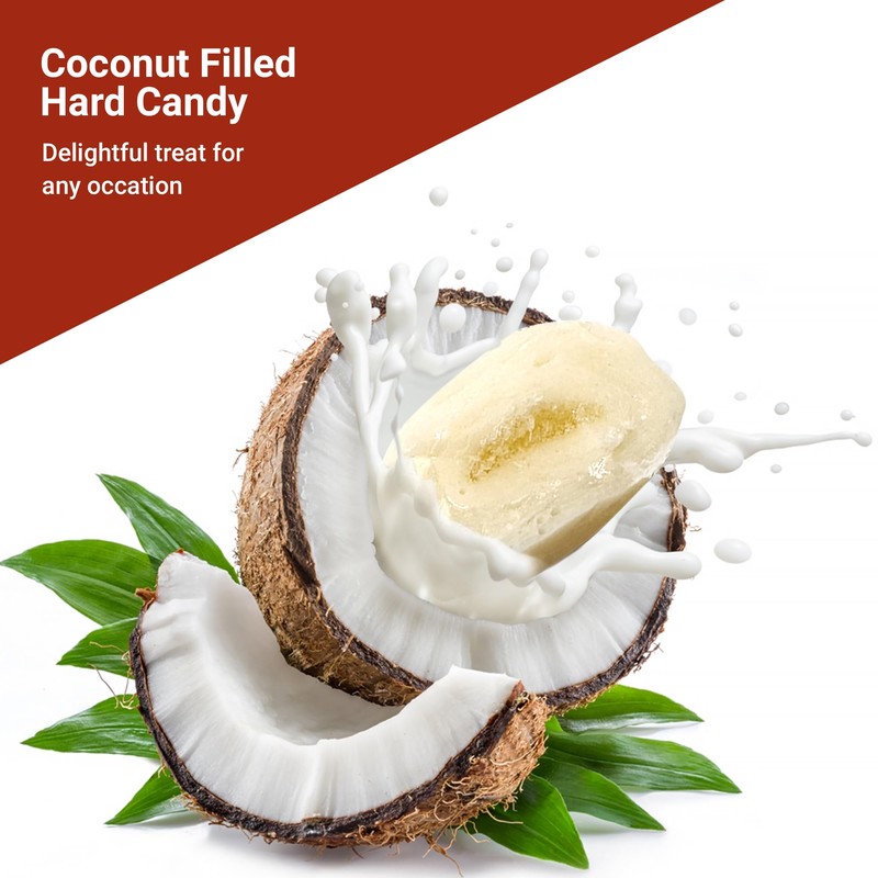 Coconut Hard Candy - 2 Pounds Individually Wrapped Candy, Creamy