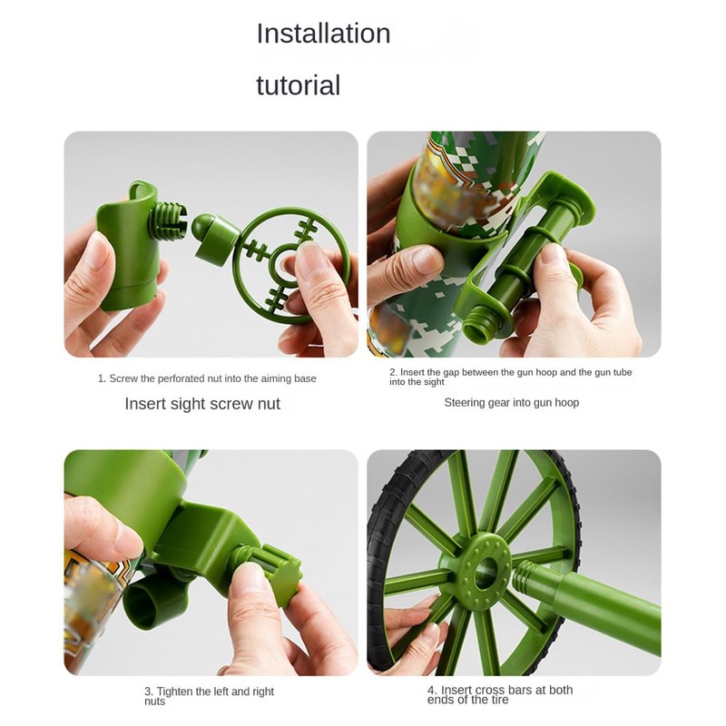 ZZPXMY Mortar Launcher Playset, Push Tyre Mortar Launcher, Soft Foam