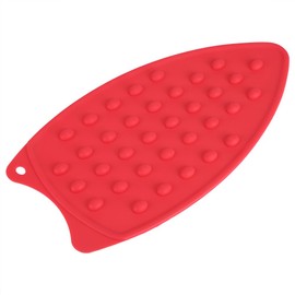 Silicone Anti Slip Iron Rest Pad, Iron Rest for Ironing Board Portable Ironing Stand for Travel and Mini Quilting Iron Use Hot Safety Ironing Rest Pad (Red)