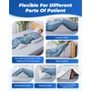 Positioning Wedge Pillow for Side Sleeping (3 in 1),19.69",Off-white Gray