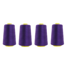 Mandala Crafts All Purpose Sewing Thread from Polyester for Serger, Overlock, Quilting, Sewing Machine (Purple)