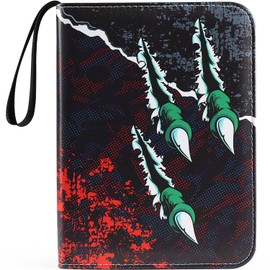 VEELAM 4 Pocket Card Binder, 3-Ring Trading Card Binder with Zipper for 400 Cards Collection