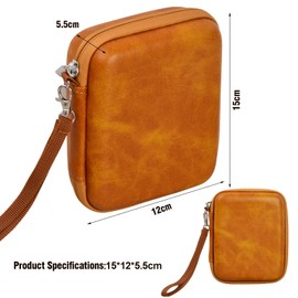 Waterproof Guitar Pick Bag, Portable Guitar Picks Case, Guitar Pick Storage Box with Zipper, Plectrums Holder for Acoustic Bass Electric Guitar Musical Instrument Accessories (Orange)