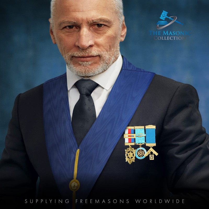 Masonic Black Polyester Tie