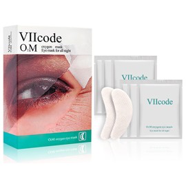 VIIcode O2M Oxygen Eye Mask for All Night Repair -Under Eye Gel Patches, 8 Hours Oxygen Treatment-Reduce Wrinkles, Eye Bags, Puffiness, Dark Circles -Skin Care Products（6 Pairs