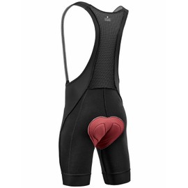 Przewalski Men's Cycling Bib Short Thermal 4D Padded Fleece Lined Biking Shorts Breathable Bike Bib Tights Black