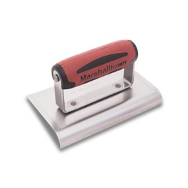 MARSHALLTOWN Curved Concrete Edger, 6 x 4 High Carbon Steel Blade, 5/8 Lip x 1/2 Radius, Made In The USA, 138D