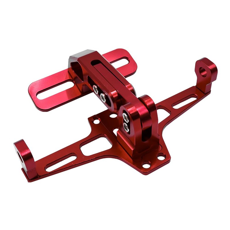 FONGKNOX Motor Bike Registration Plate Holder Red with LED Light