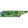 Tennessee - Acrylic State Map Refrigerator Magnet
